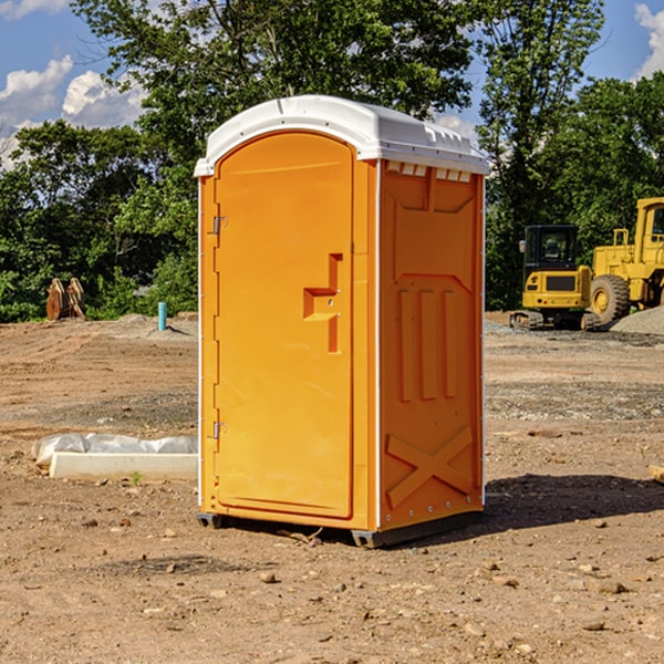 how often are the portable restrooms cleaned and serviced during a rental period in Waterloo